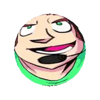 a cartoon character with headphones and a microphone on his head .