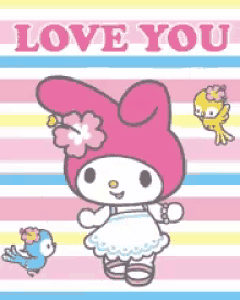 My Melody Love You GIF - My Melody Love You Happy GIFs