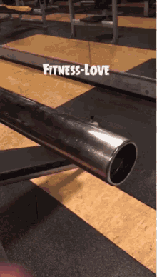 a gym with a sign that says fitness love on it