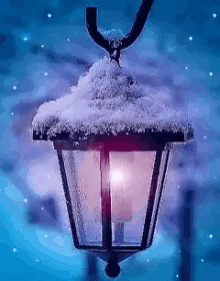 Snow Lamp Post GIF