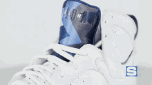 Details - Jordan Vii French Blue (2002) GIF - Sole Collector Sole Collector Gifs Shoes GIFs