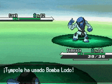 a video game screen shows a battle between tyrpole and shark