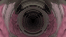 a pink and gray circle with a black circle in the middle