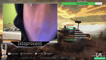 a screenshot of a twitch stream with the name istoprocent