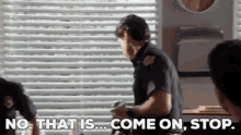 Station19 Andy Herrera GIF - Station19 Andy Herrera No That Is Come On Stop GIFs