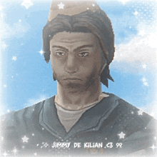 a pixel art of a man with the name jimmy de kilian
