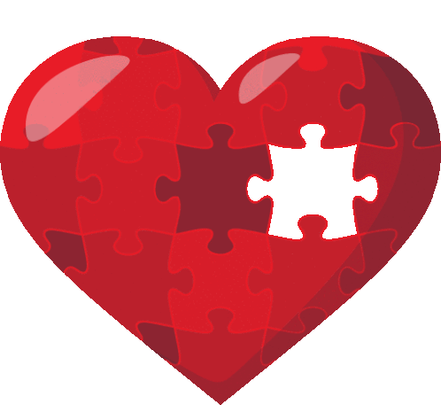 Puzzle Heart Heart Sticker - Puzzle Heart Heart Joypixels Stickers