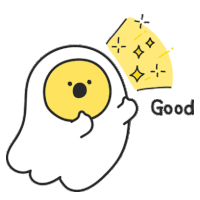 Egg Ghost Sticker - Egg Ghost Cute Stickers