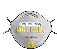 Amnesty India Dissent Mask Sticker - Amnesty India Dissent Mask Ungag Dissent Stickers