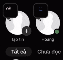 a screenshot of a phone screen with two icons one of which says nho em
