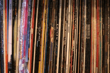 a collection of records including eminem