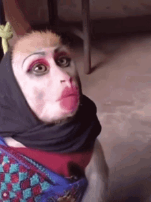 Hatecult Monkey Makeup GIF