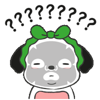 a cartoon of a dog with a mask on his face and a green bow