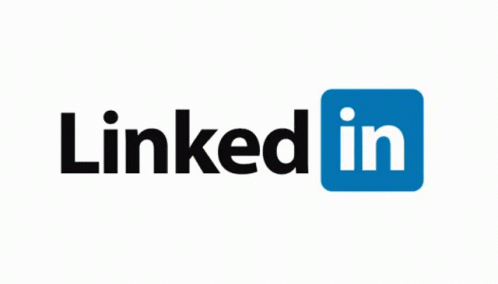 Animated logo of document in a bag and then changes to the LinkedIn logo