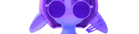 a pixel art of a girl wearing sunglasses and giving the middle finger