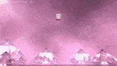 a cat is sitting on a pillow in the middle of a pile of pink diamonds .