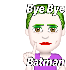 Batman Bye Bye Batman Sticker - Batman Bye Bye Batman Wag Finger Stickers