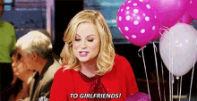 To Girlfriends Amy Poehler GIF - To Girlfriends Amy Poehler Cheers GIFs