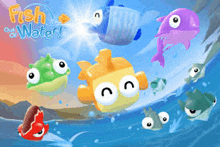 a game called fish out of water has a bunch of fish in the water