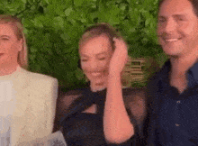 Margot Robbie Trying Not To Laugh GIF - Margot Robbie Trying Not To Laugh Margot GIFs