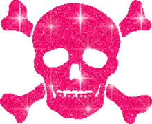 skull pink pink skull glitters sparkle