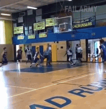 basket ball foul bump run away fail