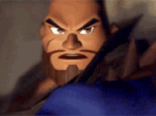 a cartoon character with a beard and mustache is holding a sword