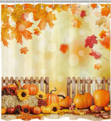 Candy’s New Fall Shower Curtain Very Autumnish GIF