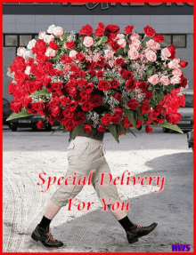 Flower Delivery Special Delivery GIF - Flower Delivery Special Delivery Roses GIFs