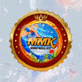 a mermaid musical keys logo with a crown on top
