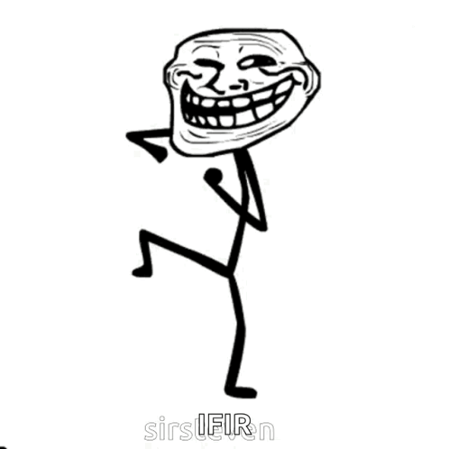 Troll Face Stickman GIF