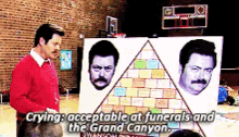 parksandrec ronswanson crying death cry