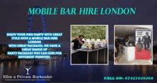 mobile bar hire london cocktail bar hire london wedding mobile bar cocktail bar hire