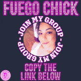 a poster that says fuego chick on it
