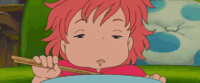 Me After Lunch At Work… GIF - Sleepy Ponyo Eating GIFs