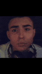 a close up of a man 's face with lightning coming from his eyes