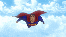 superman and supergirl are flying through the sky