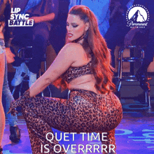 a poster for lip sync battle shows a woman in a leopard print costume