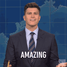 Amazing Colin Jost GIF - Amazing Colin Jost Saturday Night Live GIFs
