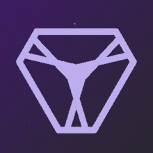 a purple diamond with a purple background