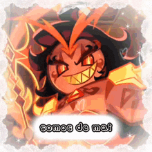 a picture of a cartoon character with the words somos de mai on the bottom