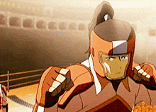 a cartoon character is wearing a helmet and giving the thumbs up