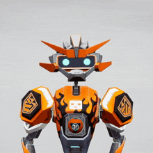 a robot with the number 31 on the back of it