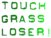 Touch Grass Loser Discord Grass Touch Sticker - Touch Grass Loser Discord Grass Touch Stickers