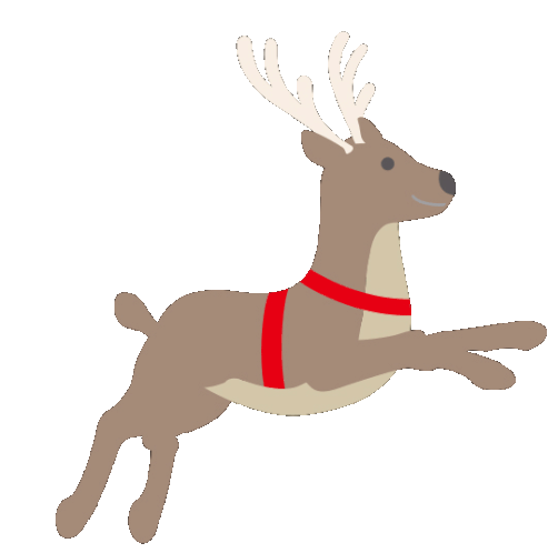 Deer Christmas Sticker - Deer Christmas Xmas Stickers