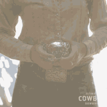 won cowboy belt buckle katey jo gordon ultimate cowboy showdown winner victor