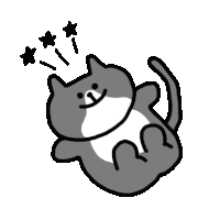 Cat Gray Sticker - Cat Gray Lie Down Stickers