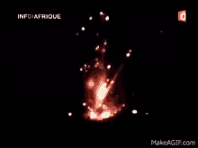 a video of a fireworks display is being displayed on info africa