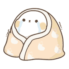 sad blanket under hide crying