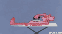 Pink Panther GIF - Pink Panther Iron Straighten GIFs